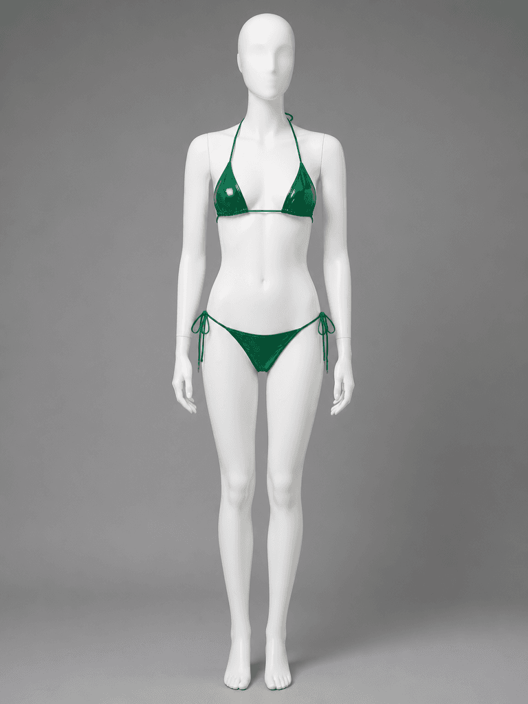 Metallic Green Triangle Bikini
