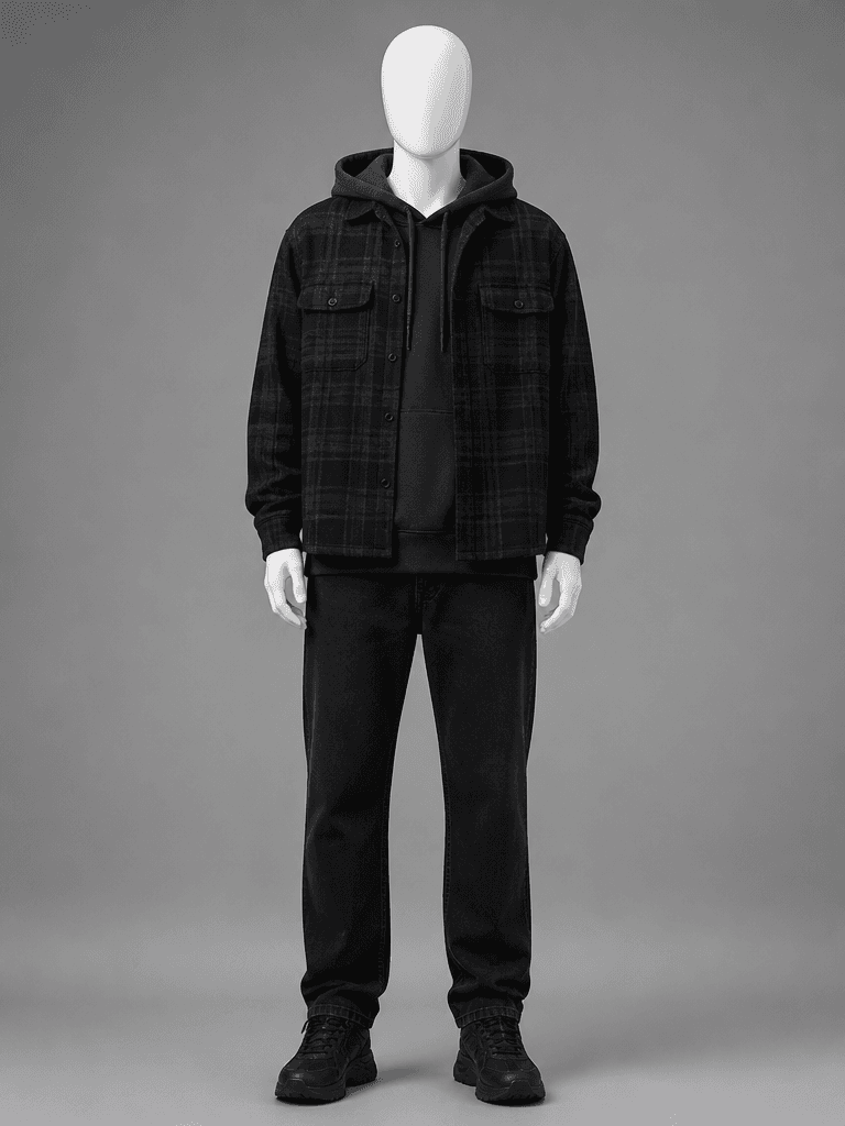 Transfer only the clothing from image1 onto the person in im