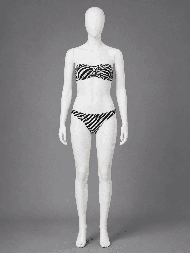 Bandeau Bikini in Zebra Print