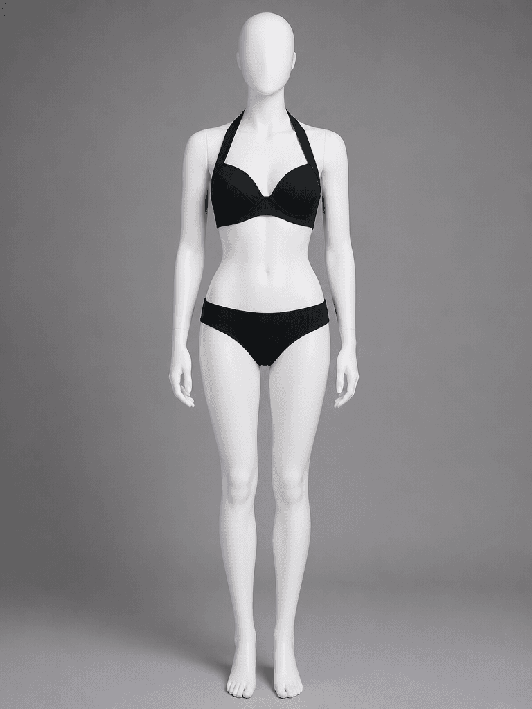 Black Halter Bikini Set