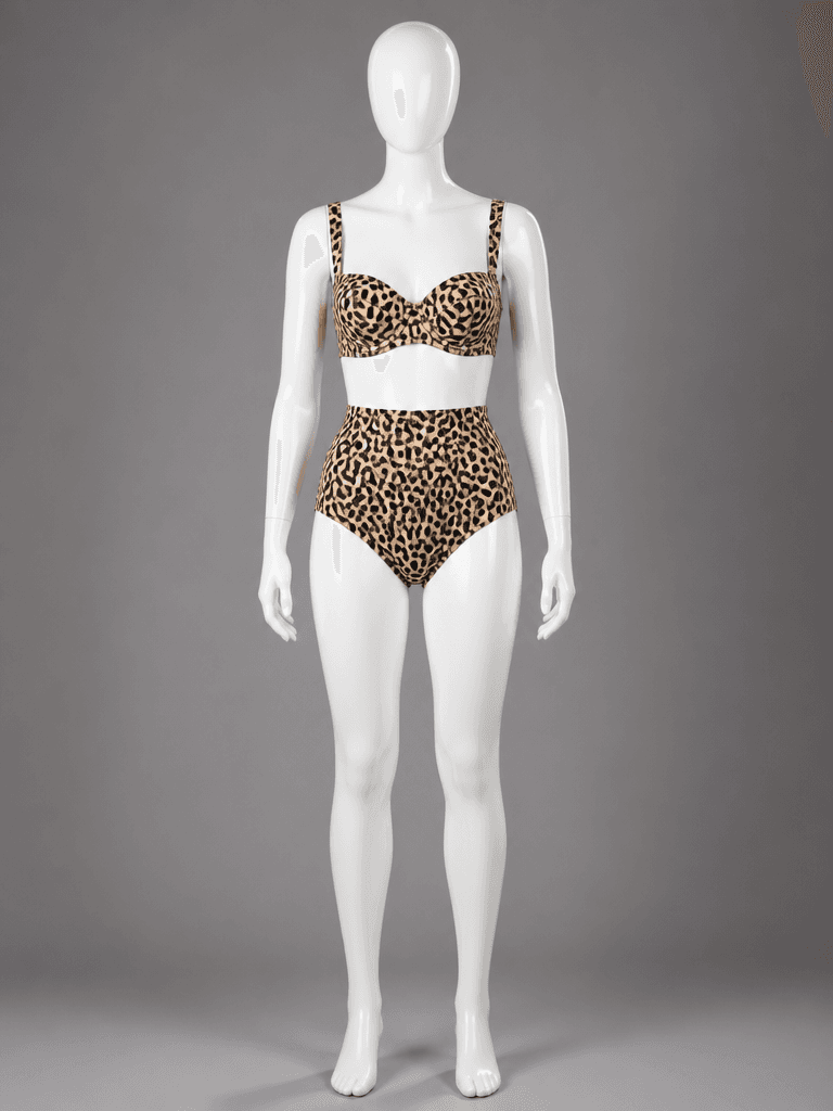 High-Waisted Leopard Bikini