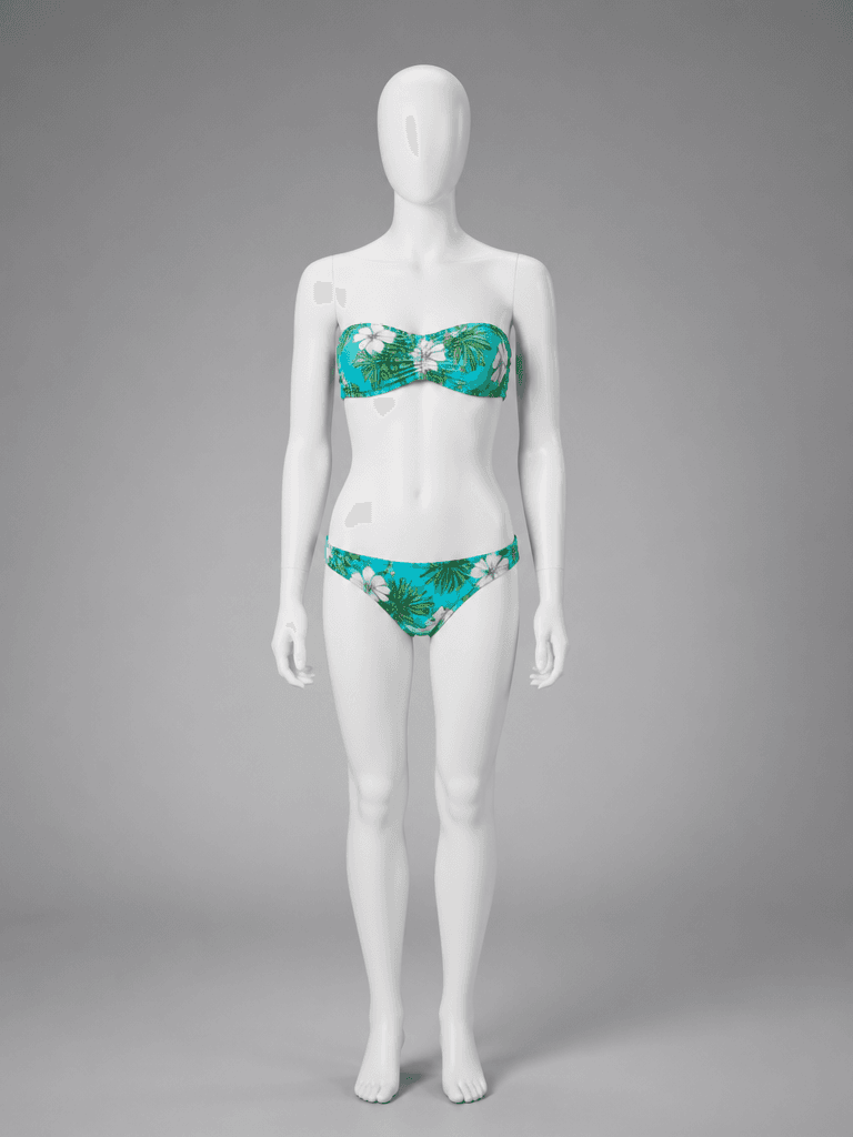 Bandeau Bikini in Tropical Floral Print