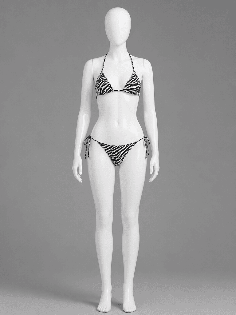 Zebra Print Triangle Bikini