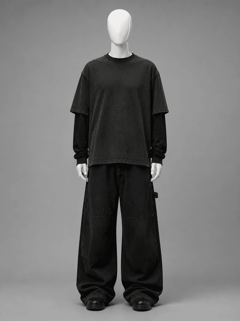Transfer only the clothing from image1 onto the person in im