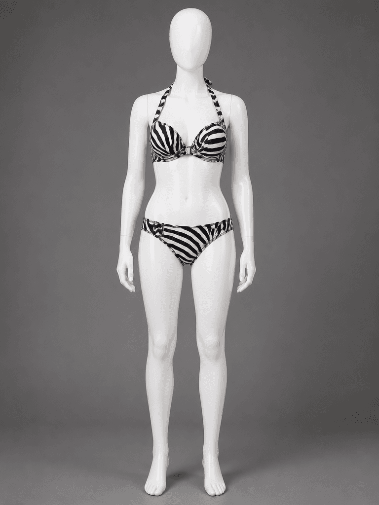 Zebra Print Halter Bikini