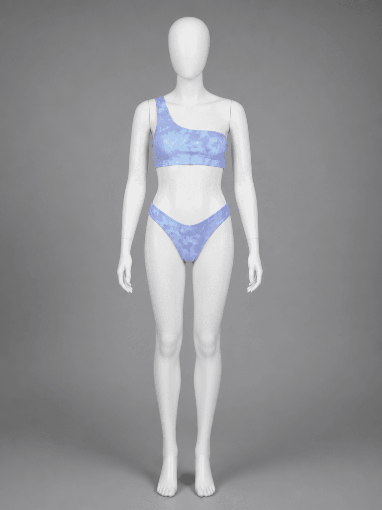 One-Shoulder Tie-Dye Bikini