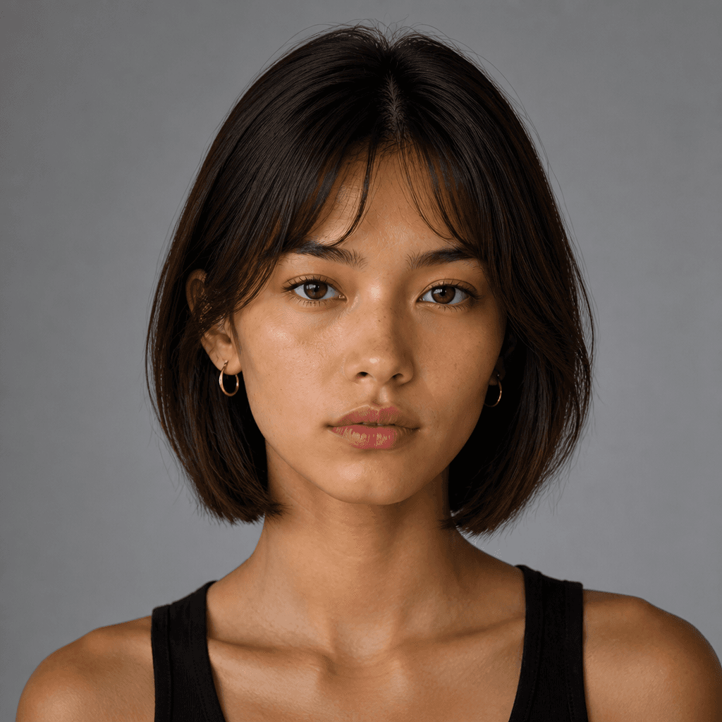 Chin-Length Bob with Bangs