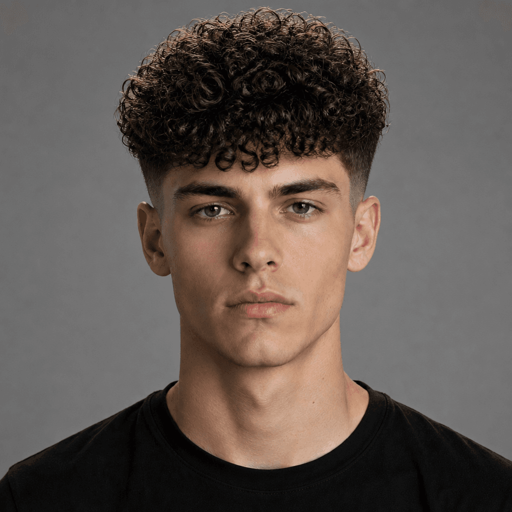 Low Fade with Textured Curls