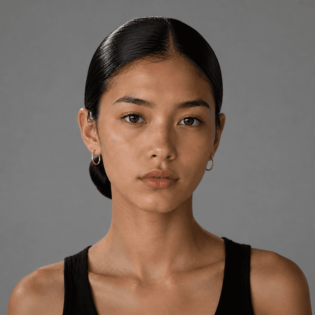 Slicked-Back Low Bun