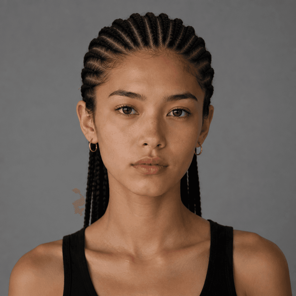 Straight Back Cornrows