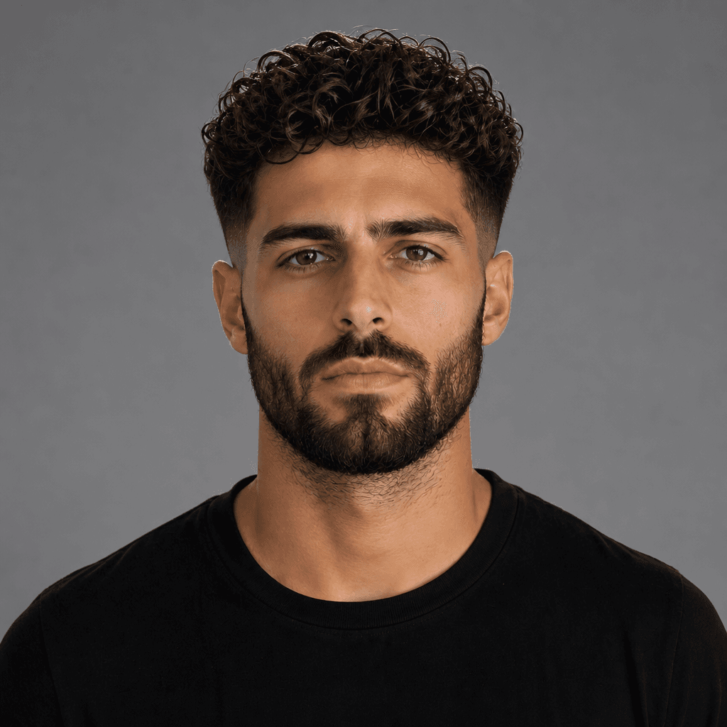 Low Fade with Textured Curls