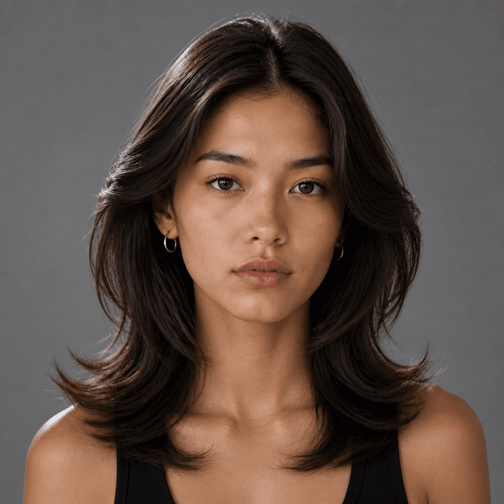 Layered Shag with Curtain Bangs