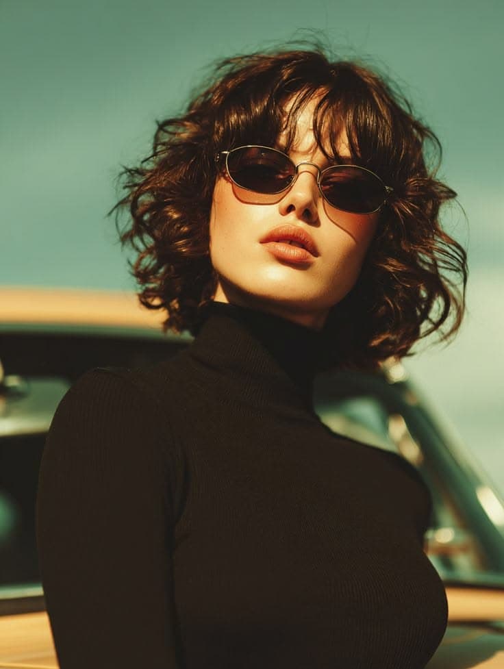 Retro Chic: Sun-Drenched Portrait