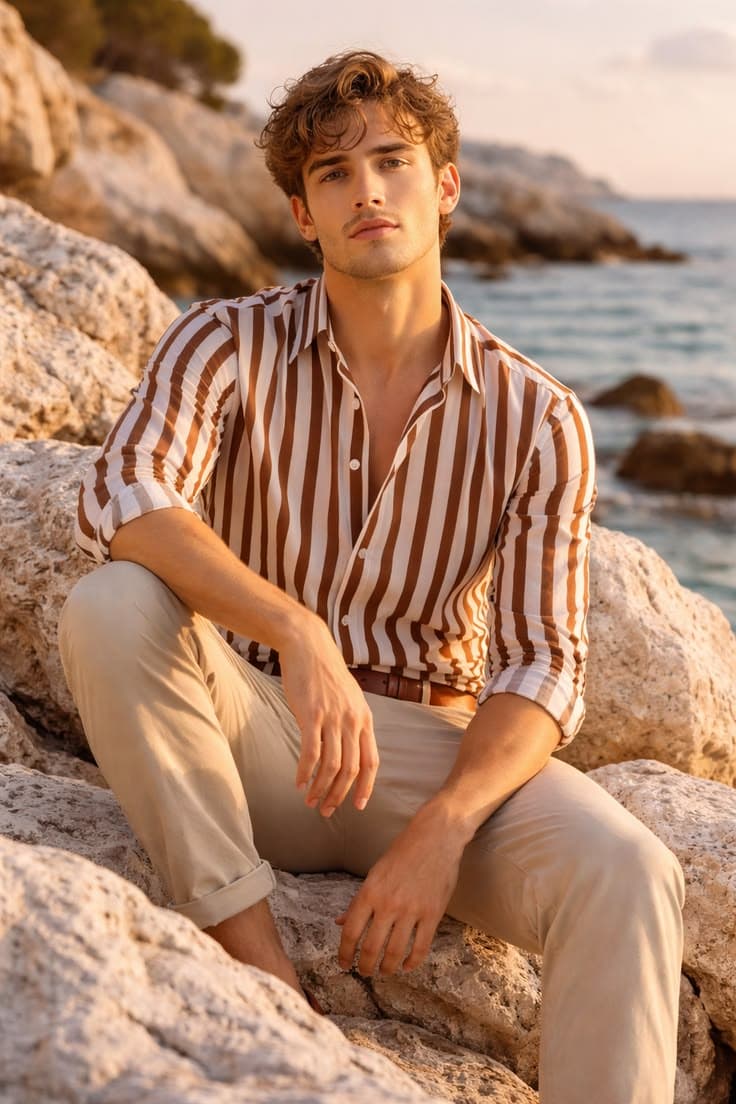 Coastal Serenity: Sunset Portrait