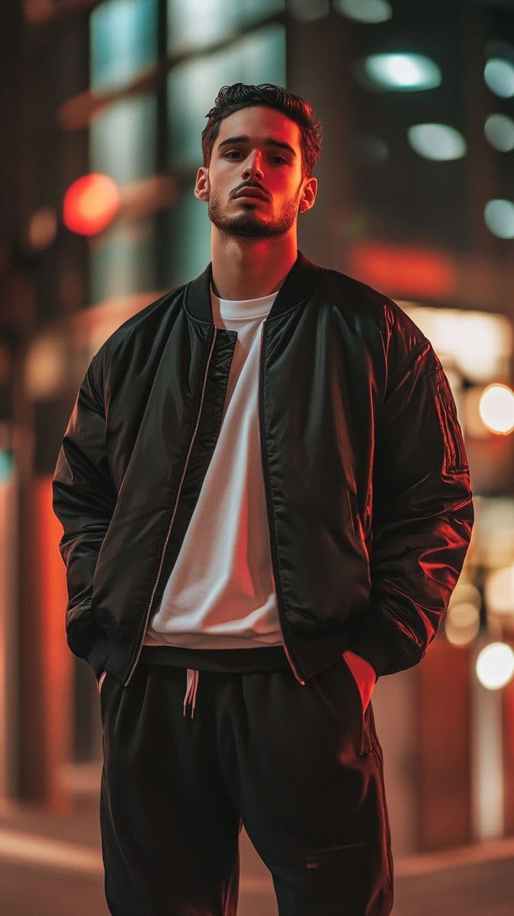 Urban Night Glow Portrait