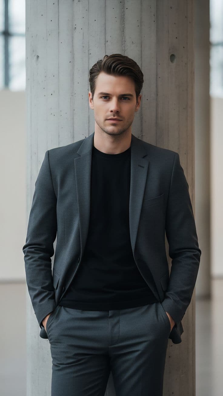 Modern Professional Portrait in Concrete Setting