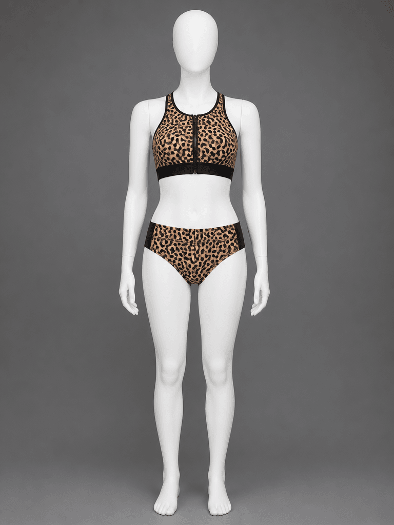 High-Waisted Leopard Bikini