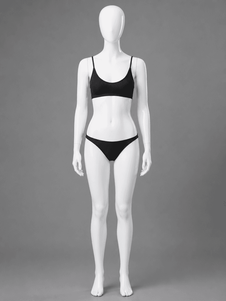 Ribbed Black Two-Piece Bikini