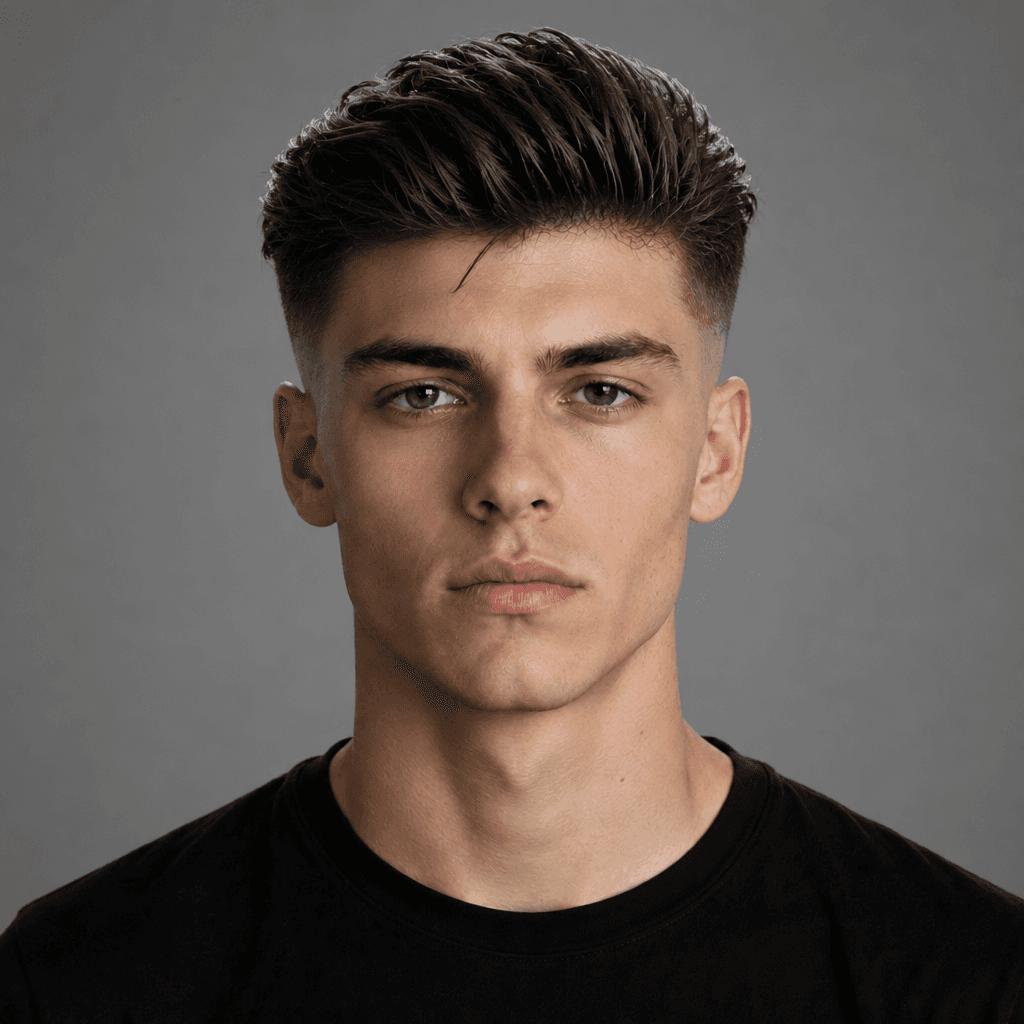 Low Fade with Textured Quiff