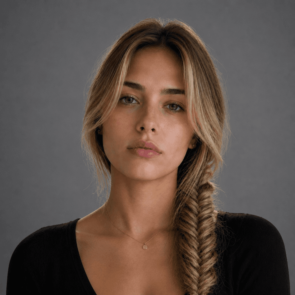 Side Fishtail Braid with Face-Framing Layers