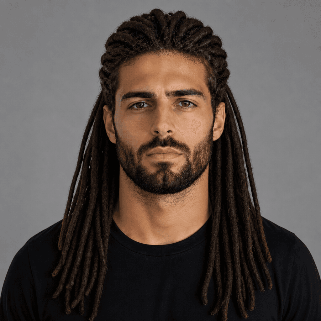 Long Dreadlocks with Half-Up Styling