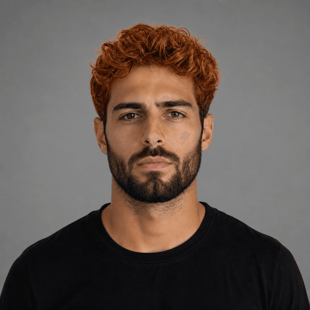 Copper Red Curly Crop